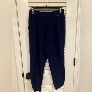 Trina Turk Dark Blue Silk Futon Pants Size Small